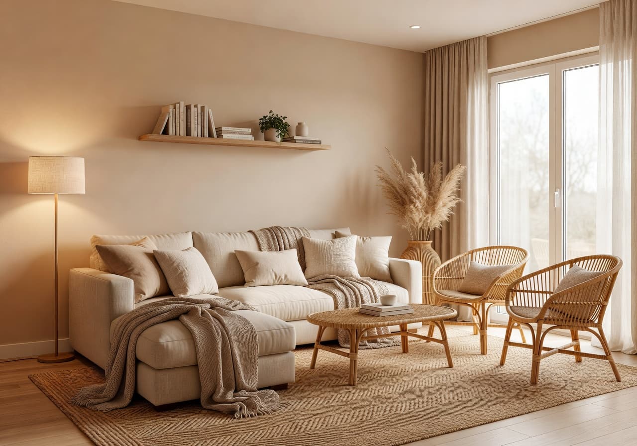 Airbnb & Rental Design concept generated by DecorAI from a real room photo