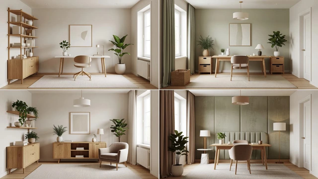 Choosing four coherent styles to redesign a room with AI